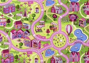 Dětský kusový koberec silnice Sweet Town-100x165