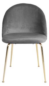 Dizajnová stolička Ernesto, sivá / mosadz