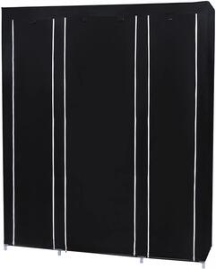 SONGMICS Šatník látková čierna 150 x 175 x 45 cm