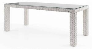 Záhradný ratanový stôl RAPALLO 220 cm biely