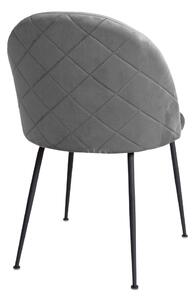 Dizajnová stolička Ernesto, sivá / čierna