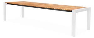 Záhradný teakový /rozkladací stôl SUNS RIALTO biely 262/330 cm