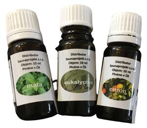 Saunaproject set esencií do sauny 3 × 10 ml – eukalyptus, citrón a mäta