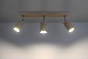 Drevené stropné svietidlo Nice Lamps Ludwik, dĺžka 45 cm