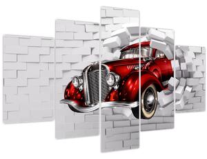 Obraz - Červené auto (150x105 cm)
