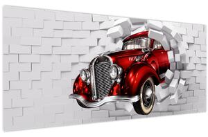 Obraz - Červené auto (120x50 cm)