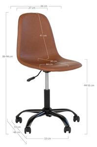 Dizajnová kancelárska stolička Myla vintage hnedá