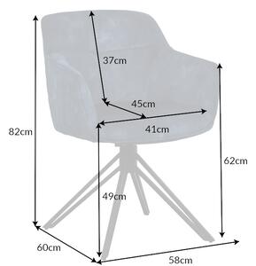 Dizajnová stolička Natasha petrolejový zamat
