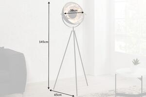 Dizajnová stojanová lampa Atelier 145 cm čierno-strieborná
