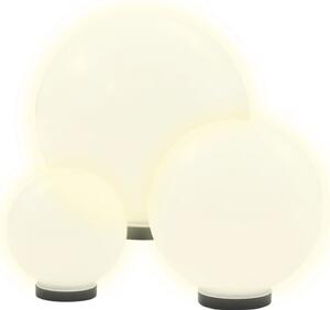 Sada LED lámp v tvare gule 3 ks 20/30/40 cm PMMA