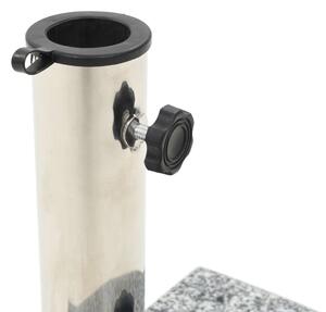 Stojan na slnečník granitový 10 kg zaoblený sivý