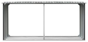Záhradná kôlňa na drevo galvanizovaná oceľ 330x92x153 cm sivá