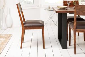 Dizajnová stolička Desmond Sheesham hnedá