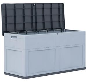 Záhradný úložný box 320 l šedo-čierny