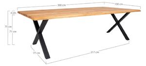 Dizajnový jedálenský stôl Jonathon 300 cm prírodný dub