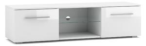 VIVALDI TV stolík MOON 140 2K, biely vysoký lesk