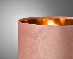 Ružová stolová lampa s textilným tienidlom (výška 32 cm) Aura – Fischer & Honsel