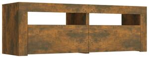 TV skrinka s LED svetlami tmavý dub 120x35x40 cm