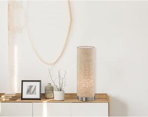 Béžová stolová lampa s textilným tienidlom (výška 35 cm) Thor – Fischer & Honsel