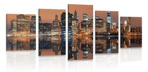 5-dielny obraz mesto Manhattan