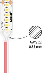 2-žilový plochý silikónový kábel do sauny AWG 22 2x0,35