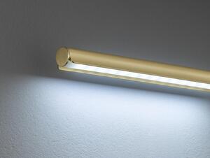 LED stojacia lampa v zlatej farbe s kovovým tienidlom (výška 130 cm) Nami – Fischer & Honsel