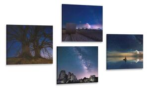 Set obrazov tajomná nočná príroda Varianta: 4x 40x40