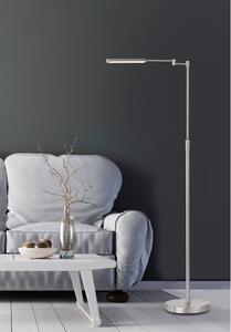LED stojacia lampa v striebornej farbe s kovovým tienidlom (výška 130 cm) Nami – Fischer & Honsel