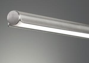 LED stojacia lampa v striebornej farbe s kovovým tienidlom (výška 130 cm) Nami – Fischer & Honsel