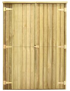 Záhradná kôlňa 123x50x171 cm, impregnovaná borovica