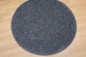 Vopi koberce Kusový koberec Color Shaggy sivý guľatý - 200x200 (priemer) kruh cm