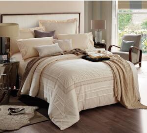 ARTEHOME Bavlnené posteľné prádlo Premium v béžovej farbe 160x200 cm Marbella 100% saténová bavlna