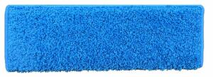 Vopi koberce Nášľapy na schody Color Shaggy modrý obdĺžnik, samolepiaci - 24x65 obdĺžnik (rozmer vrátane ohybu)