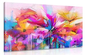 Obraz abstraktné farebné kvety Varianta: 60x40