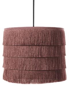 Závesná lampa ružová polyester látkové tienidlo so strapcami osvetlenie moderný štýl obývacia izba
