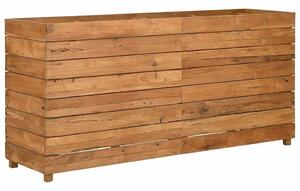 Vyvýšený záhon 150x40x72 cm, recyklované tíkové drevo a oceľ