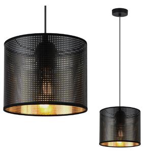 Závesné svietidlo Asti0, 1x čierne PVC tienidlo, (fi 20cm), g, b