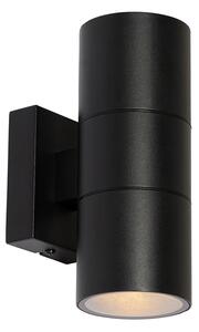 Moderné Vonkajšie nástenné svietidlo čierne 2 svietidlo AR70 IP44 - Duo