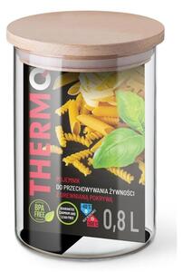 THERMO NÁDOBA NA POTRAVINY S DREVENÝM VEKOM 0,8 L