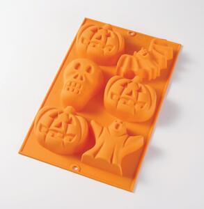 Oranžová silikónová forma na pečenie Lékué Halloween Mould