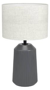 Stolová lampa Capalbio, sivá/tienidlo prírodná