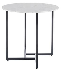 Okrúhly jedálenský stôl ALTO II 80 cm, dekor biely mramor