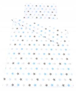 Obliečky do postielky 120/90 cm - modré hviezdičky