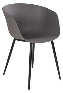 Dizajnová jedálenská stolička Erika sivá