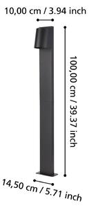 Chodníkové LED svietidlo Stagnone, čierna