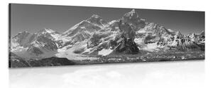 Obraz nádherný vrchol hory v čiernobielom prevedení Varianta: 150x50