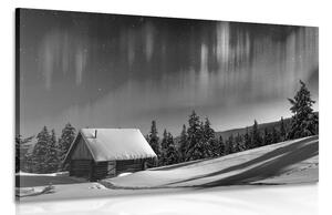 Obraz rozprávková zimná krajina v čiernobielom prevedení Varianta: 60x40