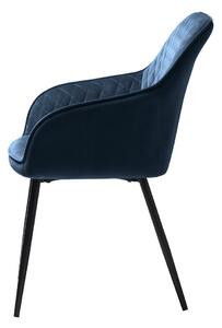Dizajnová stolička Dana modrý zamat