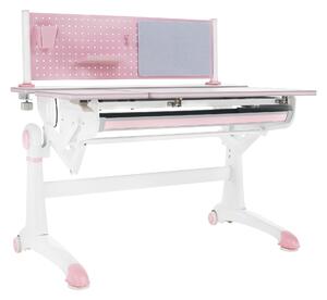 Rastúci písací stôl, ružová/biela, KANTON