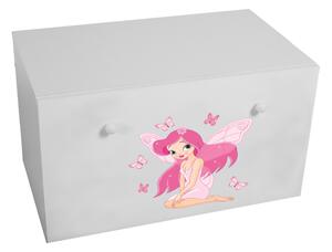 Box na hračky Poqutio s nápisom pre princezné čierny nápis princess